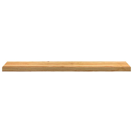 trappemåtter 2 stk lysebrun 120x30x2 cm massivt egetræ