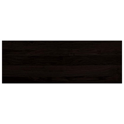 trappemåtter 2 stk. mørkebrun 70x30x2 cm massivt egetræ