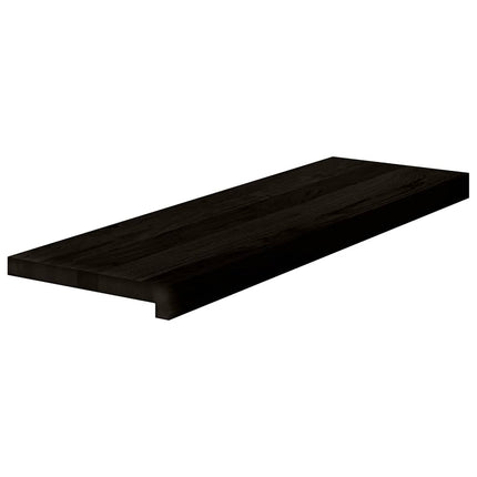 trappemåtter 2 stk. mørkebrun 80x30x2 cm massivt egetræ