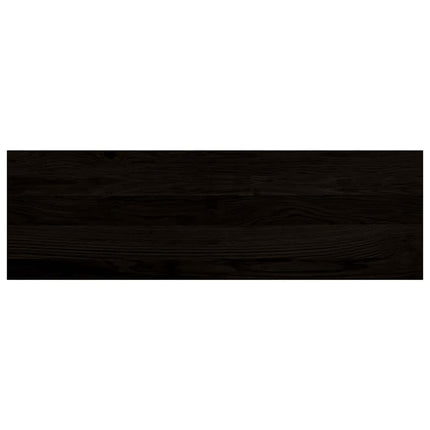 trappemåtter 2 stk. mørkebrun 80x30x2 cm massivt egetræ