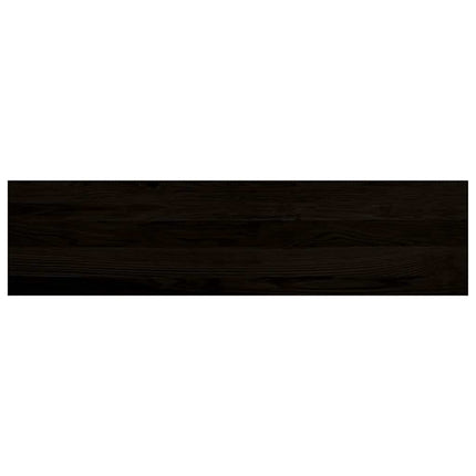 trappemåtter 2 stk. mørkebrun 100x30x2 cm massivt egetræ