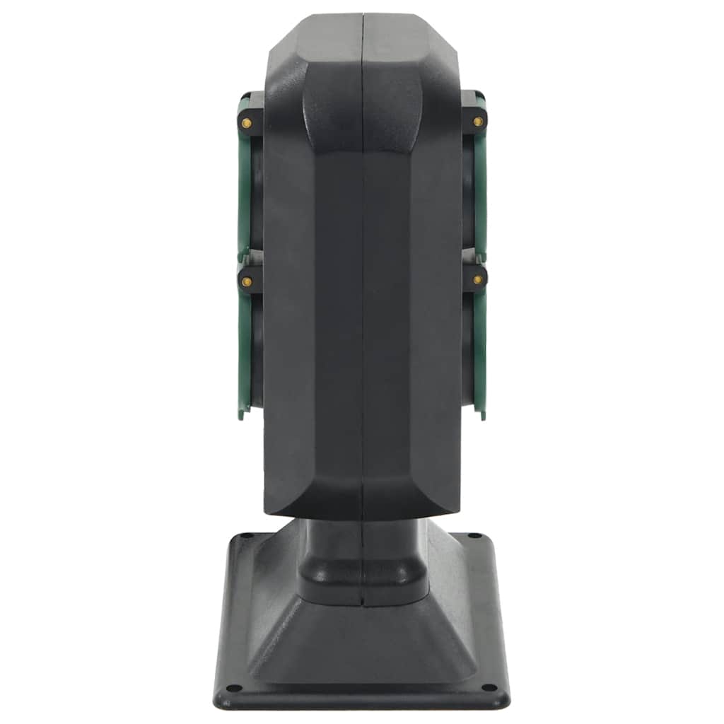 udendørs strømforsyning 15,5x11x24 cm med spyd sort og grøn