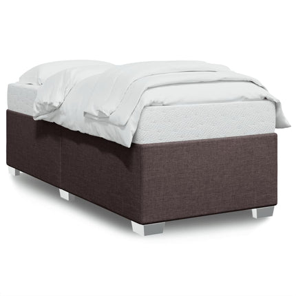 Sengeramme uden madras Mørkebrun 90x190 cm Stof