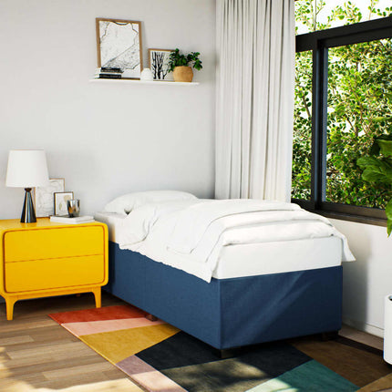 sengeramme uden madras 90x190 cm stof blå