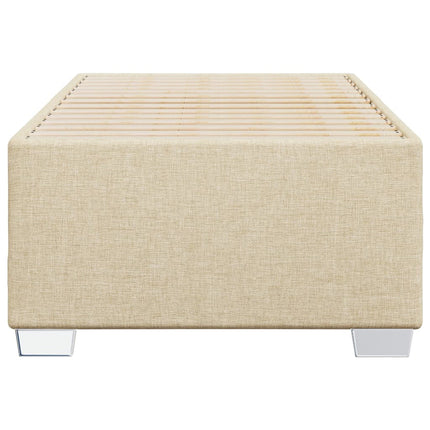 sengeramme uden madras 90x200 cm stof cremefarvet