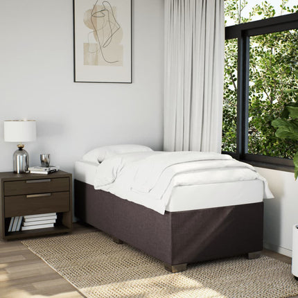 Sengeramme uden madras Mørkebrun 100x200 cm Stof