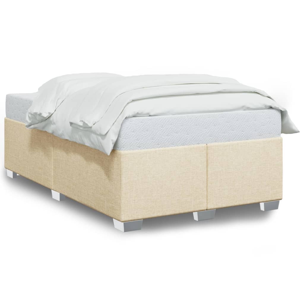 sengeramme uden madras 120x190 cm stof cremefarvet