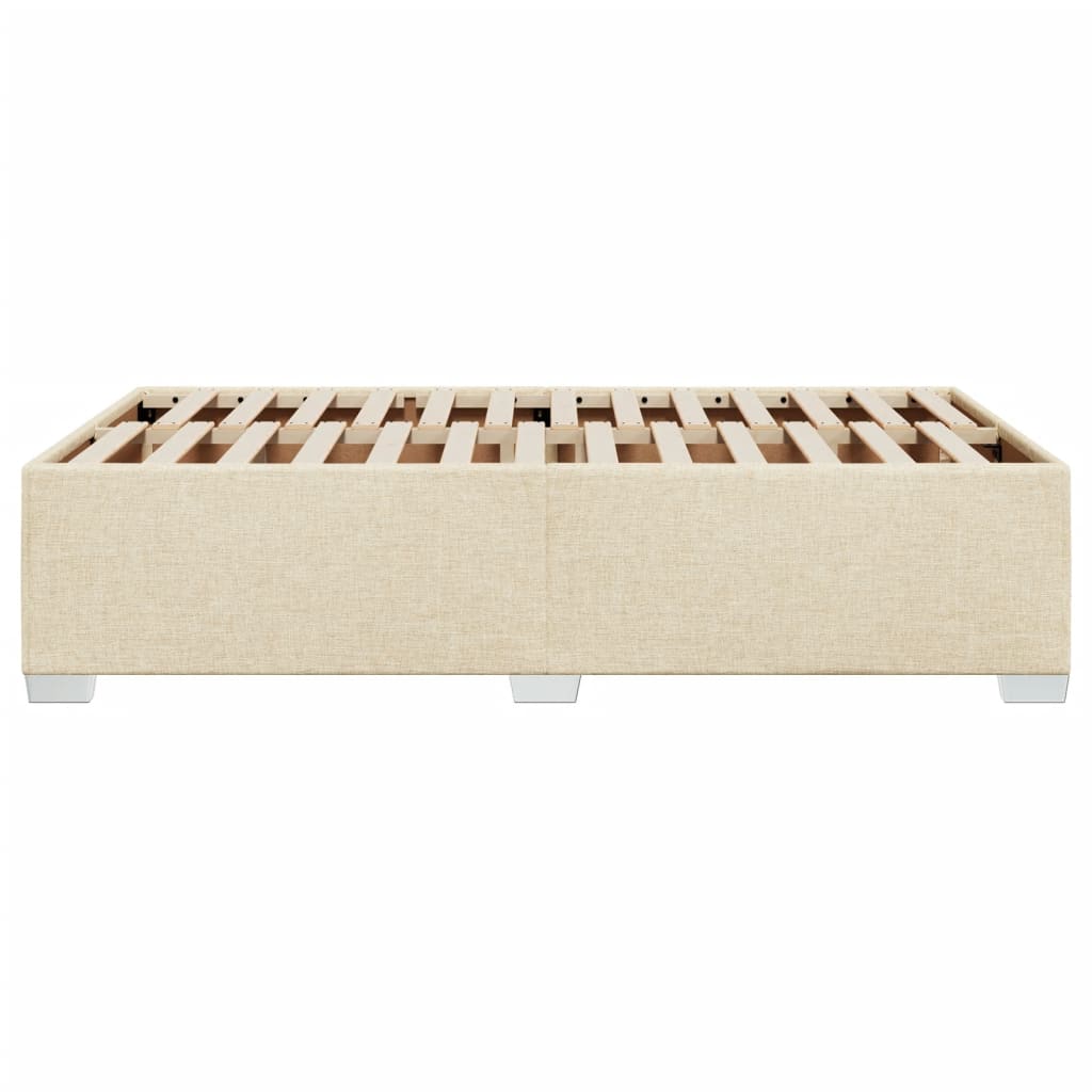 sengeramme uden madras 120x190 cm stof cremefarvet