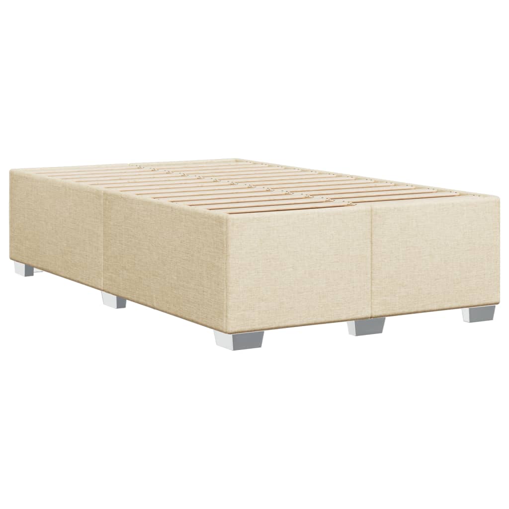 sengeramme uden madras 120x190 cm stof cremefarvet