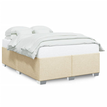 sengeramme uden madras 140x190 cm stof cremefarvet