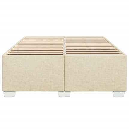 sengeramme uden madras 140x190 cm stof cremefarvet