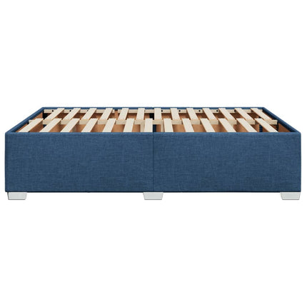 sengeramme uden madras 140x190 cm stof blå