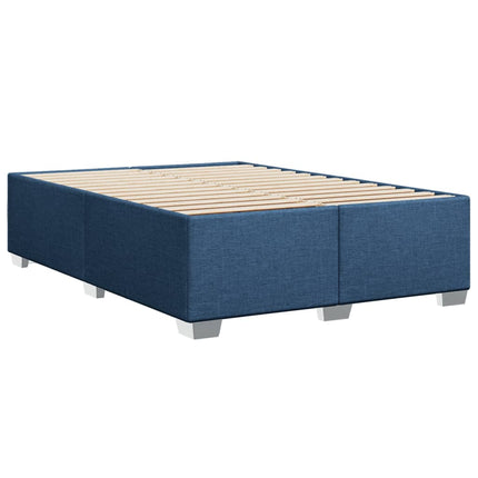 sengeramme uden madras 140x190 cm stof blå