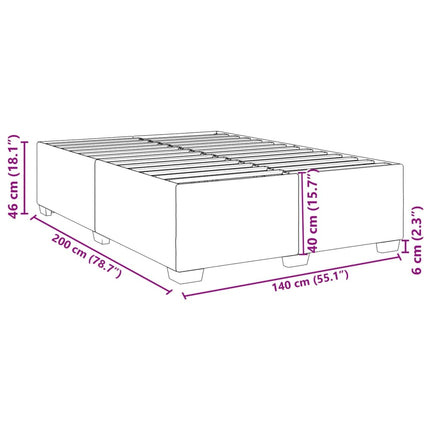 sengeramme uden madras 140x200 cm stof sort