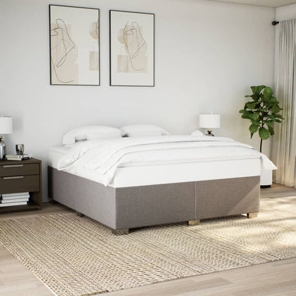 sengeramme uden madras 200x200 cm stof gråbrun