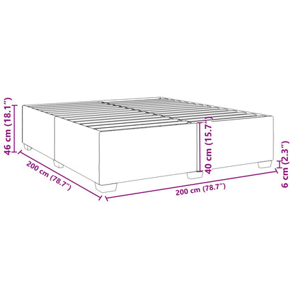 sengeramme uden madras 200x200 cm stof cremefarvet