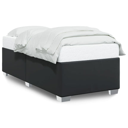 sengeramme 90x190 cm kunstlæder sort