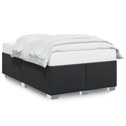 sengeramme uden madras 120x190 cm kunstlæder enkeltseng sort