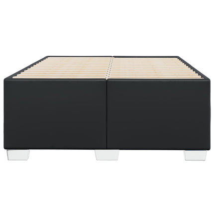 sengeramme uden madras 120x190 cm kunstlæder enkeltseng sort