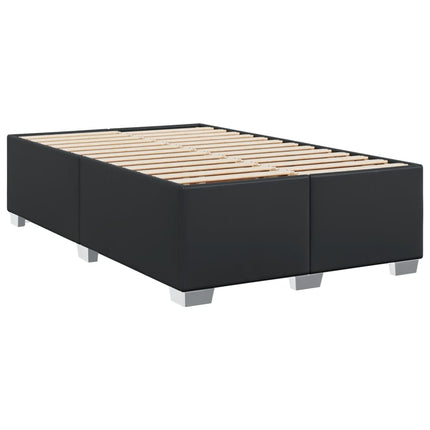 sengeramme uden madras 120x190 cm kunstlæder enkeltseng sort