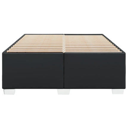 sengeramme 140x190 cm kunstlæder sort