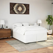 sengeramme 140x190 cm kunstlæder hvid