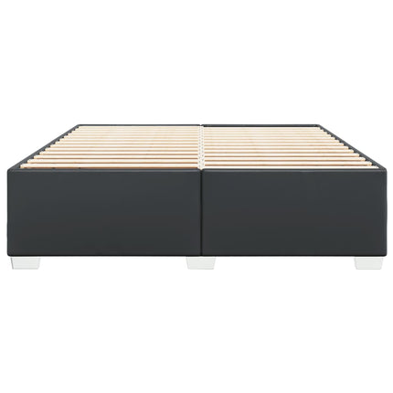 sengeramme 200x200 cm kunstlæder sort