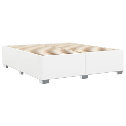 sengeramme 200x200 cm kunstlæder hvid
