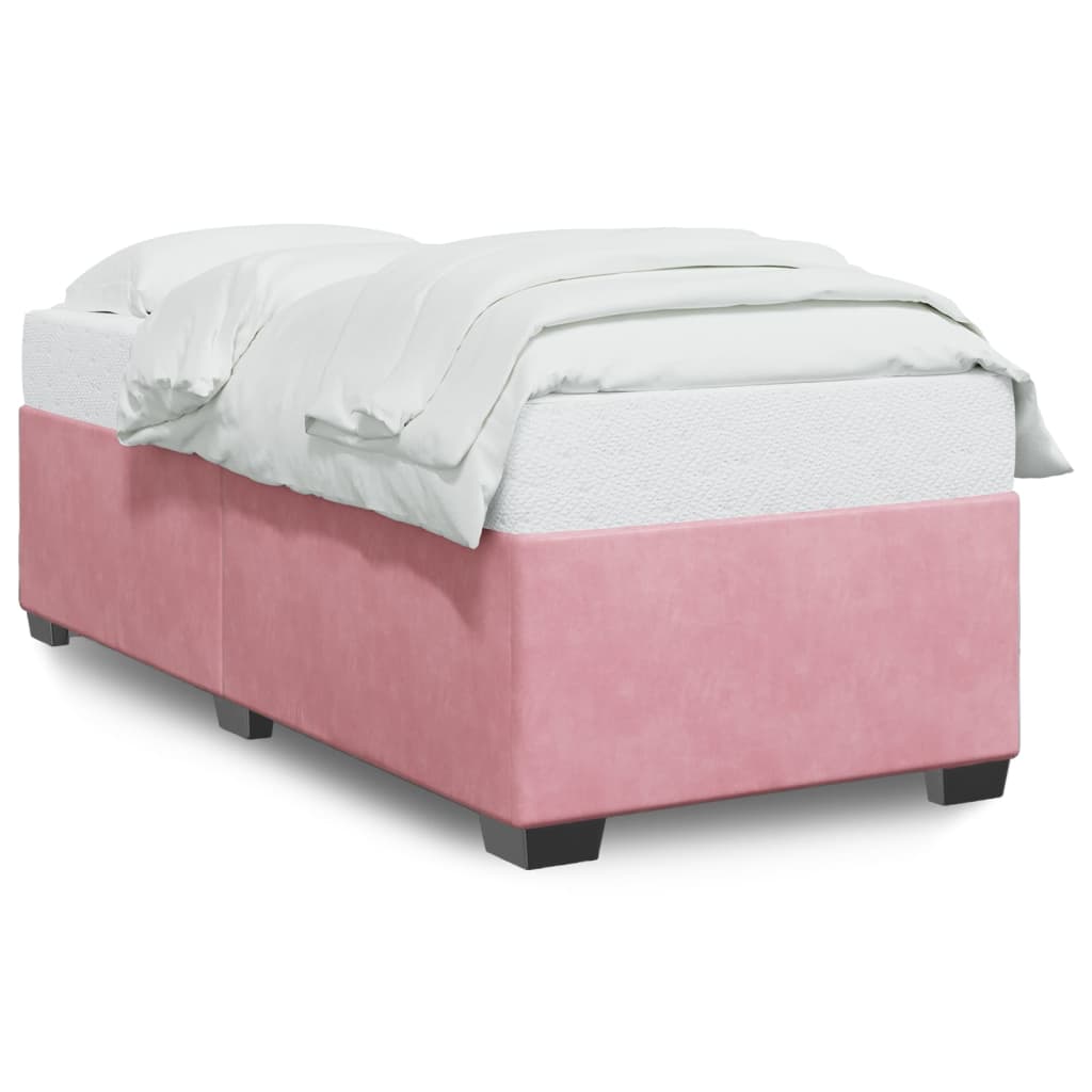 sengeramme 90x200 cm fløjl pink