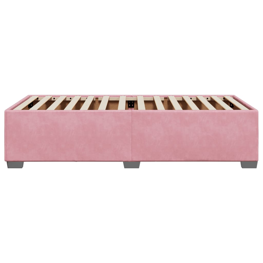 sengeramme 90x200 cm fløjl pink