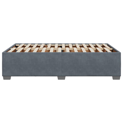 sengeramme uden madras 120x190 cm fløjl enkeltseng mørkegrå