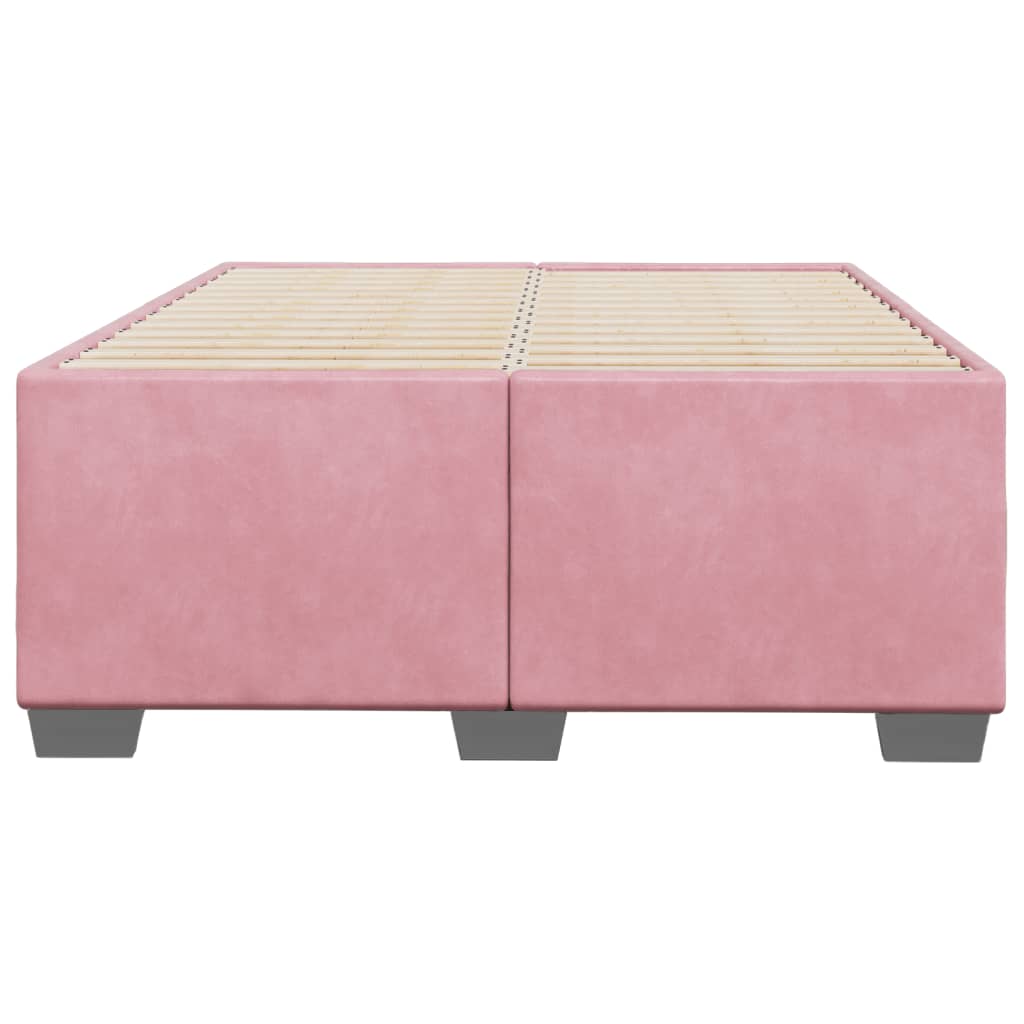 sengeramme 120x200 cm fløjl pink