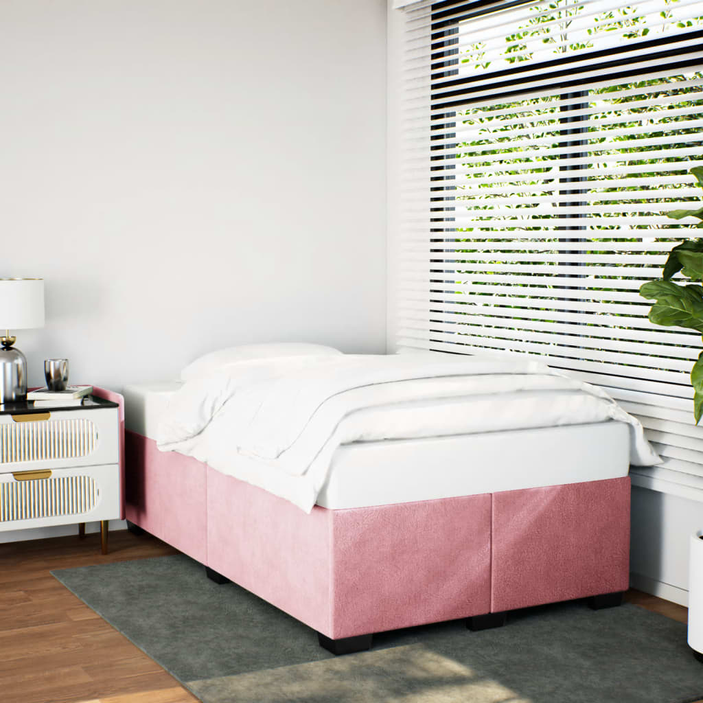 sengeramme 120x200 cm fløjl pink