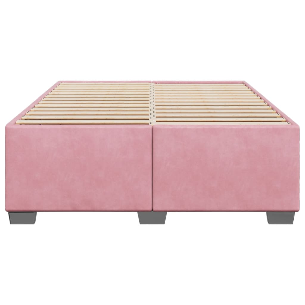 sengeramme 140x200 cm fløjl pink