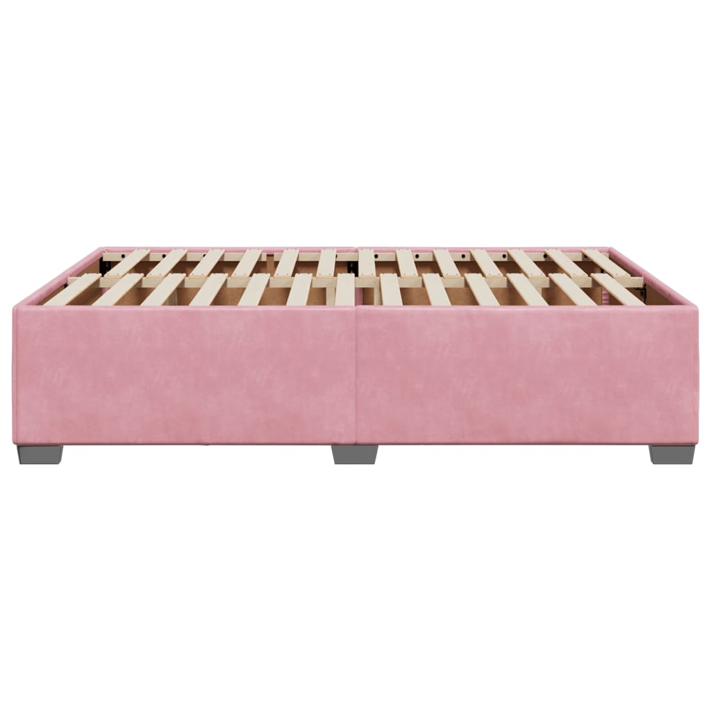 sengeramme 140x200 cm fløjl pink
