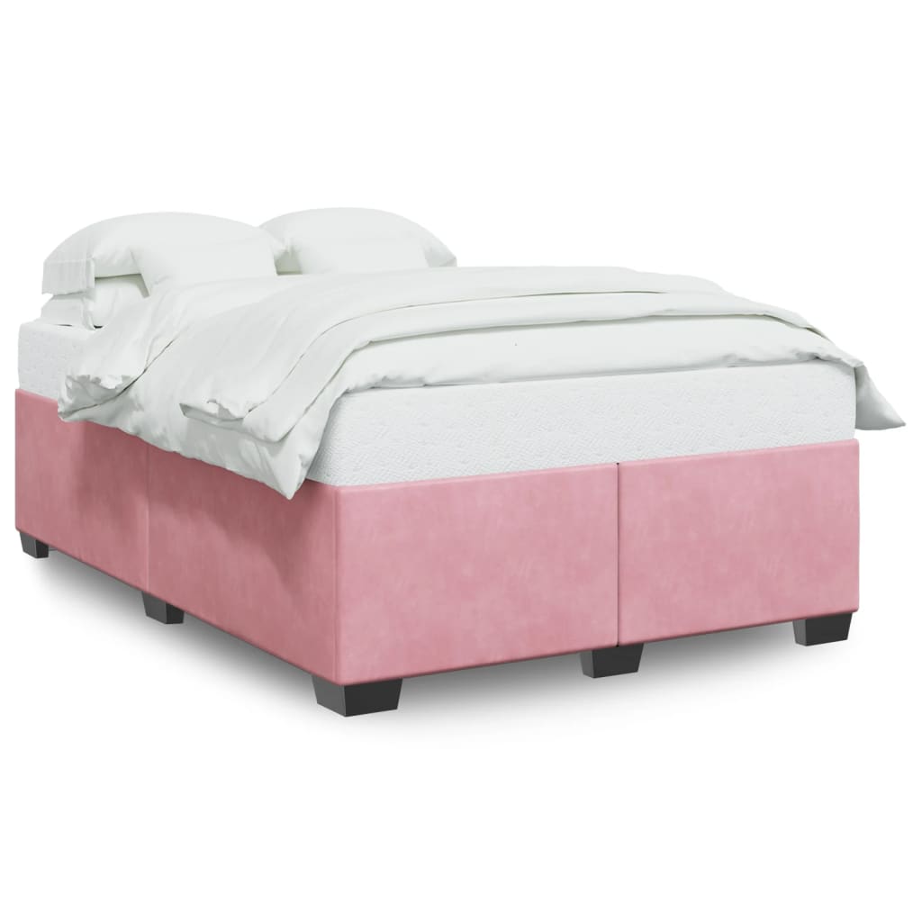 sengeramme 160x200 cm fløjl pink