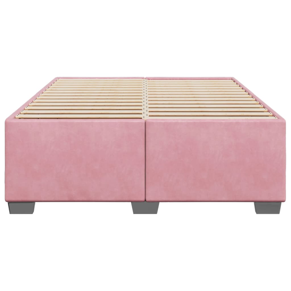 sengeramme 160x200 cm fløjl pink