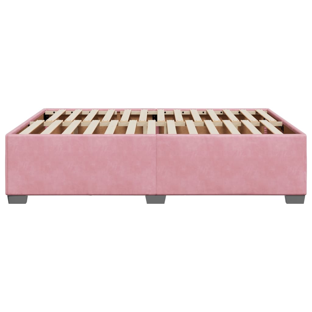 sengeramme 160x200 cm fløjl pink