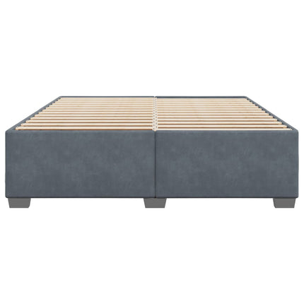 Sengeramme uden madras Mørkegrå 200x200 cm Fløjl