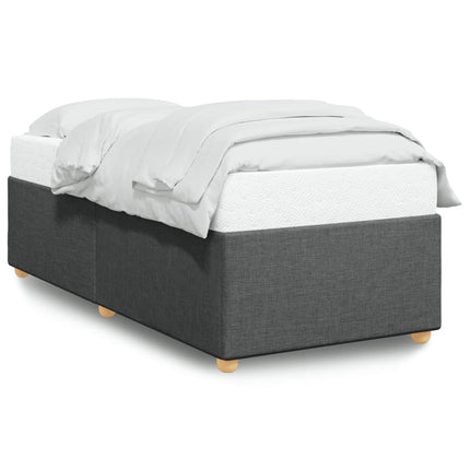 Sengeramme uden madras Mørkegrå 80x200 cm Stof