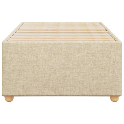 sengeramme uden madras 80x200 cm stof cremefarvet