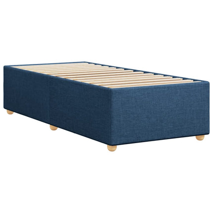 sengeramme uden madras 90x190 cm stof blå