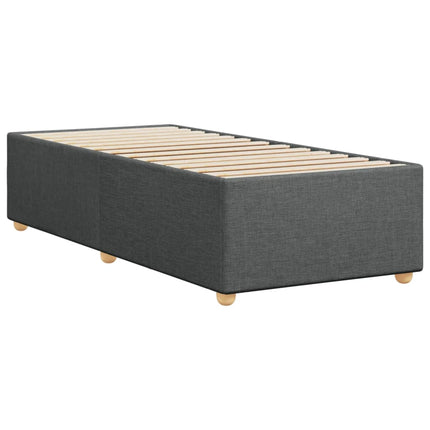 Sengeramme uden madras Mørkegrå 90x200 cm Stof