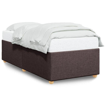 Sengeramme uden madras Mørkebrun 90x200 cm Stof