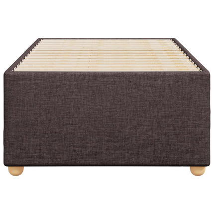Sengeramme uden madras Mørkebrun 90x200 cm Stof