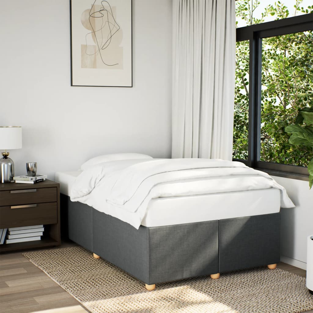 sengeramme uden madras 120x190 cm stof enkeltseng Mørkegrå
