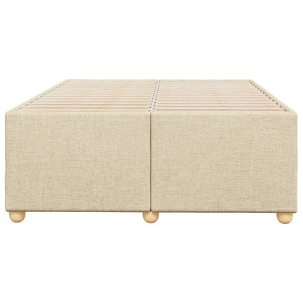 sengeramme uden madras 120x190 cm stof cremefarvet