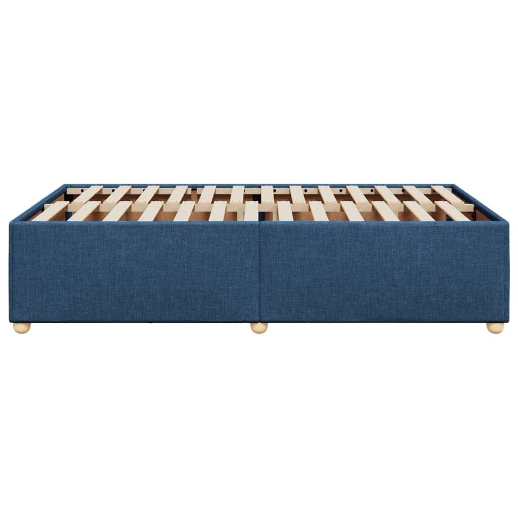 sengeramme uden madras 120x190 cm stof blå