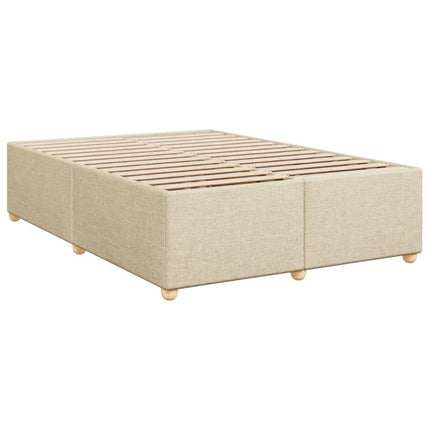 sengeramme uden madras 140x190 cm stof cremefarvet