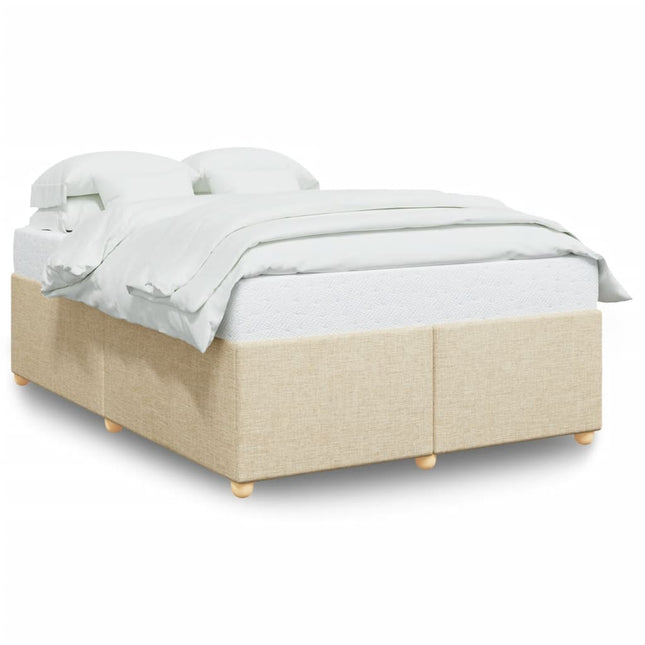 sengeramme uden madras 160x200 cm stof cremefarvet